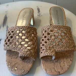 Donald J. Pliner Melrose3 Brown Woven Mules